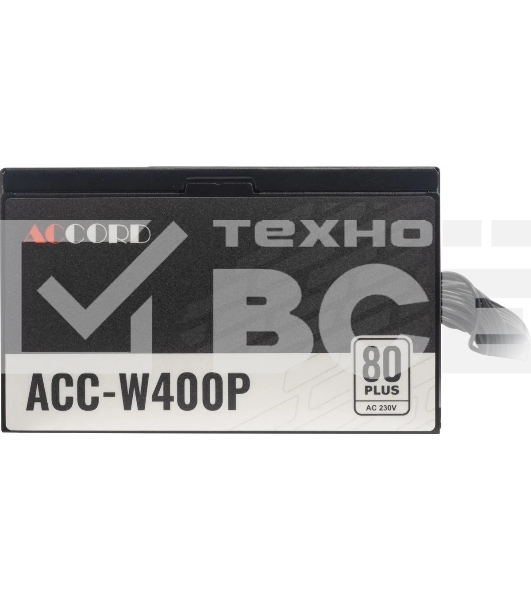 Блок питания Accord  ACC-W400P, 400Вт, 80 PLUS WHITE, 120мм, черный
