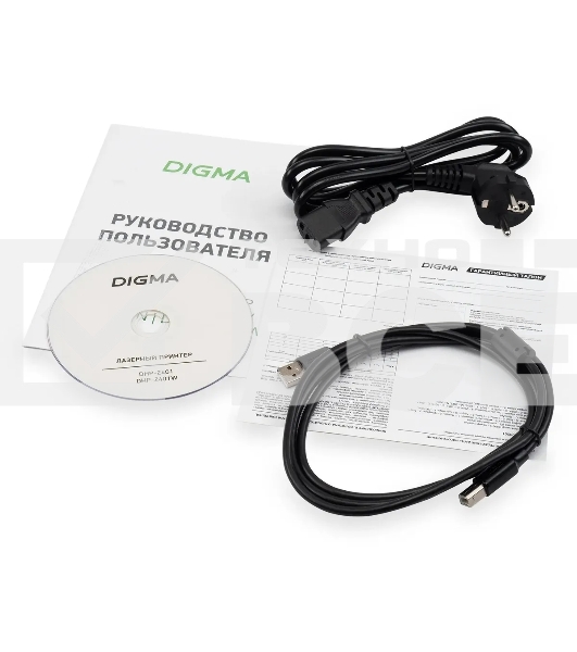 Принтер лазерный Digma DHP-2401W серый, A4, ч/б, печ. до до 24 стр/мин., 600 x 600 dpi, USB, Wi-Fi, BlueTooth
