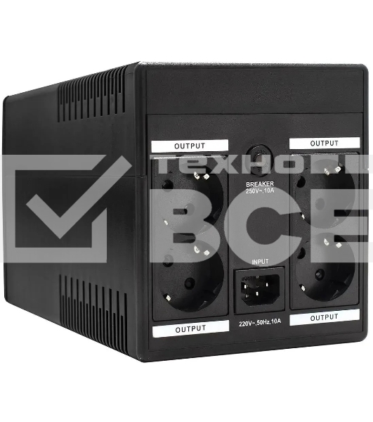 Источник бесперебойного питания ExeGate SpecialPro UNB-1500.LED.AVR.EURO.RJ <1500VA/950W, LED, AVR, 4 евророзетки, RJ45/11, Black>