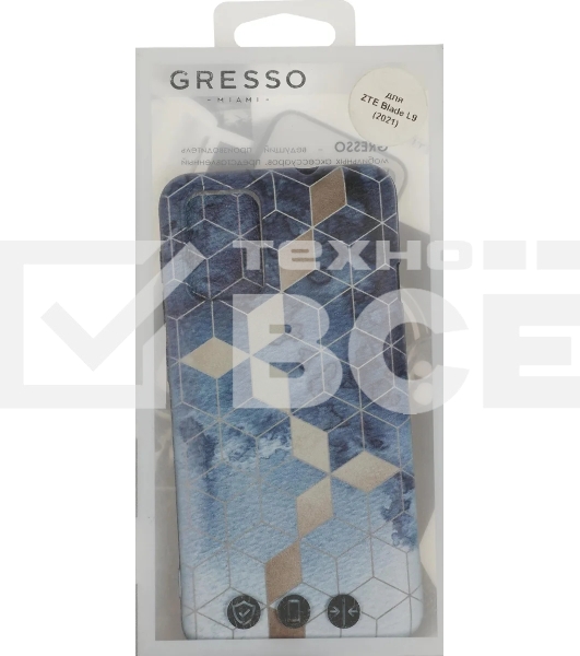 Чехол (клип-кейс) Gresso Meridian, для ZTE Blade L9, синий [gr17aaae9049]