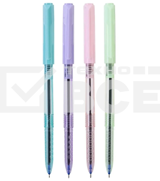 Набор ручек шариковых Deli Arrow EQ03032 ассорти, d=0.7мм, синие чернила (4шт), линия 0.4мм, 4 цвета