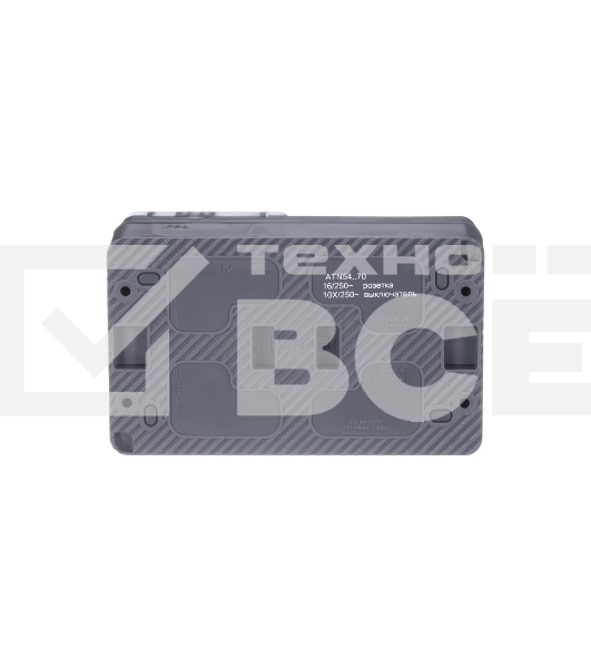 Блок ОП AtlasDesign Profi54 розетка 16А 250В с заземл. защ. шторки + 1-кл. выключатель 10А IP54 антрацит SchE