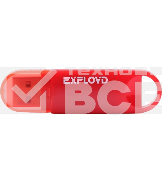 Флешка USB Exployd 570 Red (EX-16Gb-570-Red), 16Gb, USB 2.0, R/W 15/8, красный
