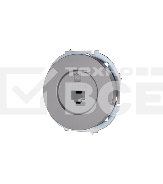 Розетка компьютерная СП OSEN RJ45 кат.6 механизм серый матовый LEZARD 743-7488-140