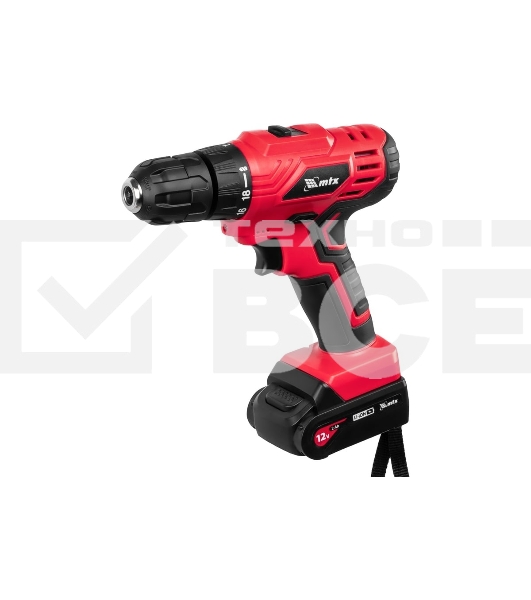 Дрель-шуруповерт аккумуляторная MTX MCDL-12-02, Аккумуляторная, 12В, 2 АКБ, Кейс