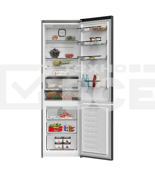 Холодильник Hotpoint HDKP 8201I DX нержавеющая сталь двухкамерный 257/100л морозилка снизу, No Frost