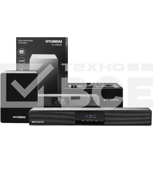 Микросистема Hyundai H-HA640 черный 150Вт FM USB BT SD/MMC/MS