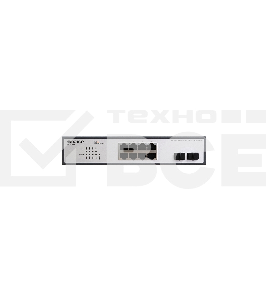 Неуправляемый PoE-коммутатор ORIGO Unmanaged Switch 8x1000Base-T PoE, 2x1000Base-X SFP, PoE Budget 120W, 19