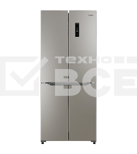 Холодильник Бирюса CD 405 I нержавеющая сталь  двухкамерный 289/130л морозилка снизу Side by Side