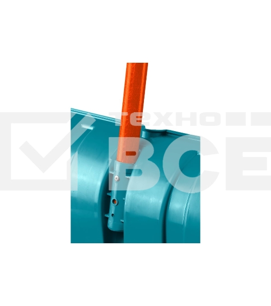 Снеговая лопата Grinda PROLine FIBER-400 400 мм пластиковая с алюминиевой планкой, особопрочный легкий черенок из фибергласса, V-ручка