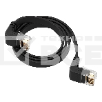 Патч-корд GCR PROF UTP медь кат.6, плоский, верхний/верхний угол, ethernet high speed 10 Гбит/с, RJ45, T568B, 0.5m, черный, фото2