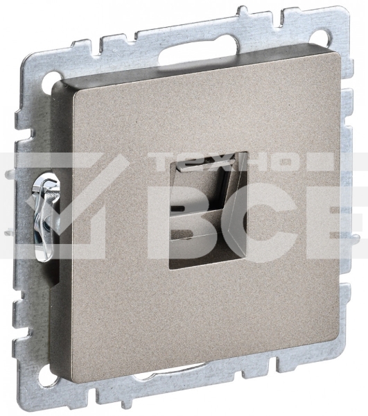 Розетка компьютерная IEK BRITE РК10-БрШ RJ45 кат.5E шампань