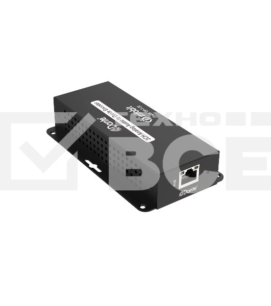 Конвертер Infobit iTrans DP-T-22 аналоговый аудио энкодер (Tx) с PoE: 1xRJ45(Dante); 6-pin phoenix (2 канала IN). DC вход:12В. ПО Dante Controller (платная лицензия)