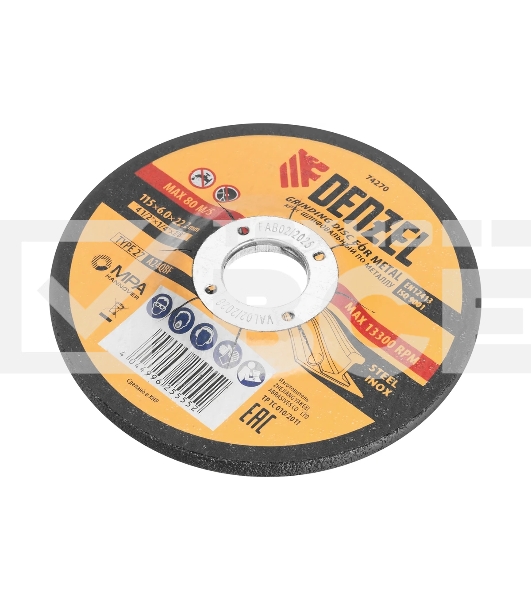 Круг шлифовальный по металлу Denzel A24QBF 115 х 6,0 х 22,2 мм