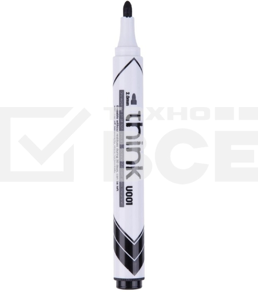 Маркер для досок Deli EU00120 Think, круглый пишущий наконечник, 2мм, черный