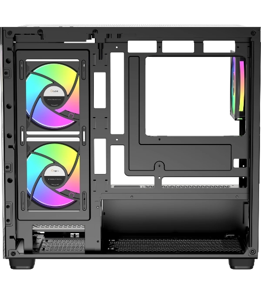 Компьютерный корпус Ocypus Gaммa C52 BK ARGB mATX/win/black/3 ARGB fans/no PSU/Tempered Glass