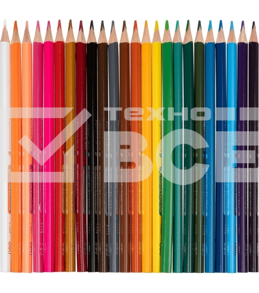 Карандаши цветные Deli EC00220 Color Emotion, трехгранный профиль, липа, 24 цвета, коробка с европодвесом (24шт)