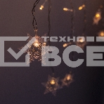 Гирлянда светод. Funray Бахрома IC100WWS, 2x0.6м, 100ламп, теплый белый, со снежинками, IP20, фото7