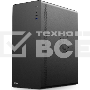 Компьютчерный корпус CBR ATX Miditower U500, без БП, 1хUSB 3.0 Type-C, 1хUSB 3.0, 1хUSB 2.0, HD Audio+Mic, черный [PCC-ATX-U500-WPSU