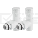 Набор дизайн-вентилей Royal Thermo PIANO, угловой (белый) 1/2