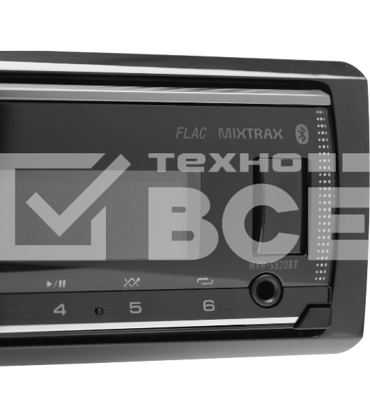 Автомагнитола Pioneer MVH-S520BT 1DIN 4x50Вт