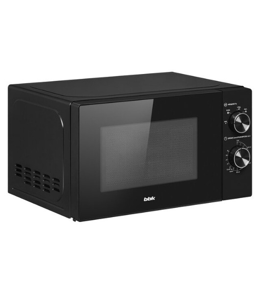 Микроволновая печь BBK 20MWS-762M/B черный, 20 л, 700 Вт, переключатели - поворотный механизм