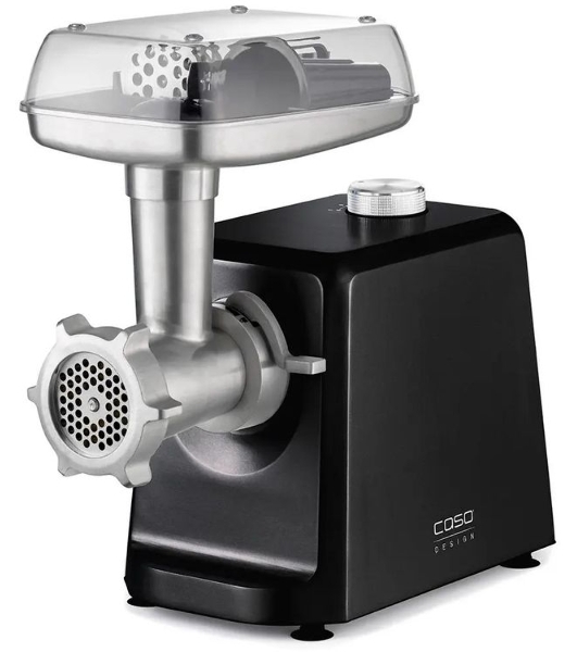 Мясорубка электрическая CASO FW 2500 чёрный, 2500 Вт, 2.5 кг/мин, реверс, насадки - 5