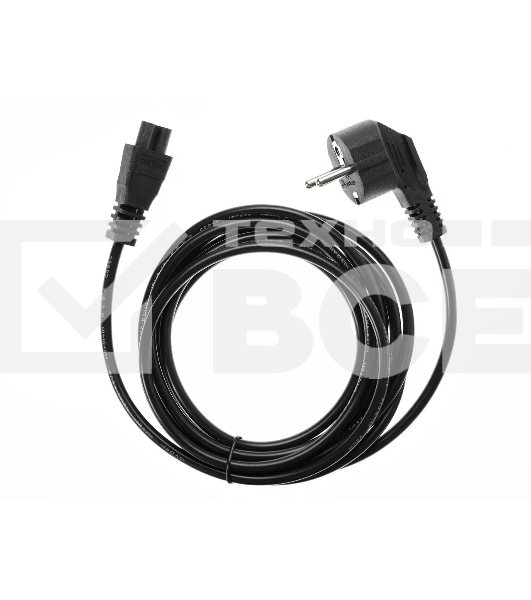 Кабель питания VCOM для ноутбуков 3М 3G*0.5mm 220V (CE022-CU) VDE стандарт