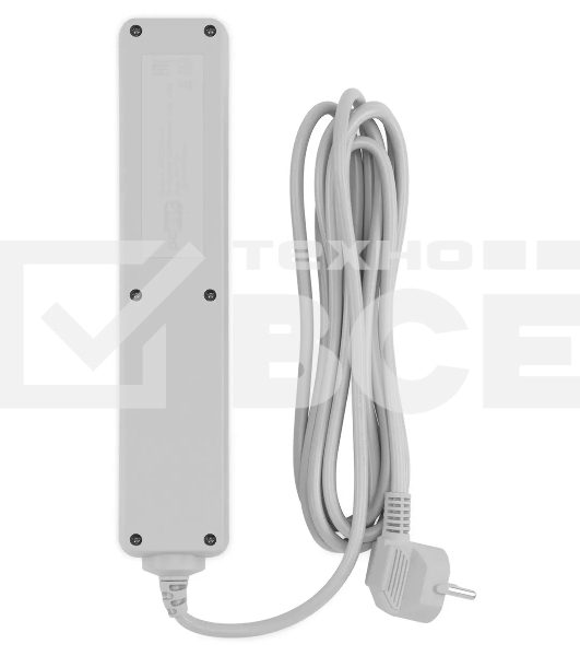 Сетевой фильтр PC Pet AP01006-3-GR 3м (5 розеток) серый
