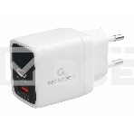 Зарядное устройство с дисплеем Cablexpert MP3A-PC-52, 35Вт GaN, QC3.0/PD3.0, 1хUSB, 1хType-C, белый, коробка, фото3