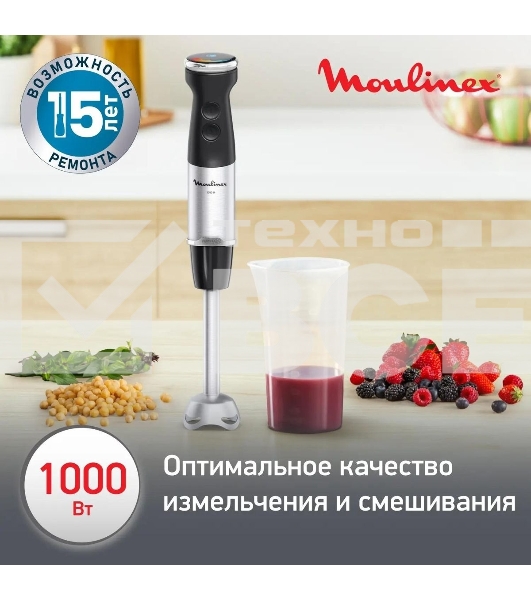 Погружной блендер MOULINEX DD67L810, серебристый/черный