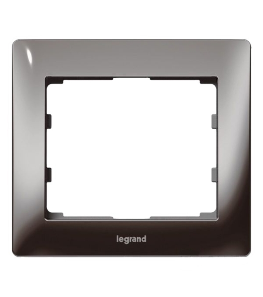 Рамка Legrand 771941 Galea Life на 1 пост тёмный никель (металл)