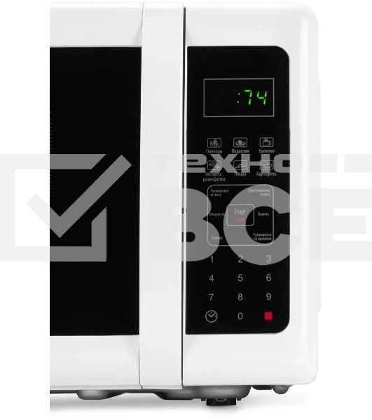 Микроволновая печь SunWind SUN-MW005 белый, 20 л, 700 Вт, переключатели - сенсор