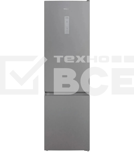 Холодильник Hotpoint HT 6200 S серебристый двухкамерный 240/83л морозилка снизу, No Frost