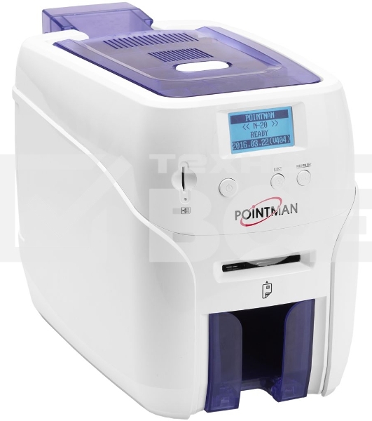 Принтер пластиковых карт Pointman Nuvia N20 300 dpi, до 600 карт/час, USB, Ethernet, RS-232, белый