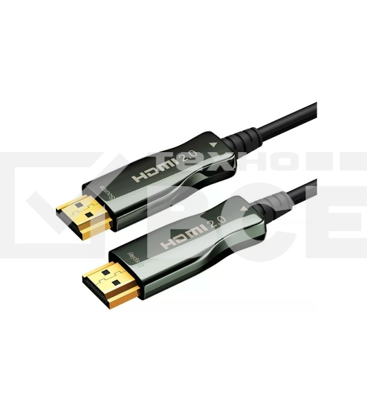 Кабель HDMI AOC-HM-HM-40M Wize, оптический, 40 м, 4K/60HZ, v.2.0, ARC, 19M/19M, черный, коробка