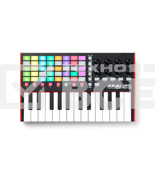 Клавиатура MIDI [APCKEY25MK2] AKAI [APC Key 25 MK2] Клавиатура MIDI с 25 динамическими клавишами, 40 пэдами c RGB посветкой и 8 энкодерами, USB-B