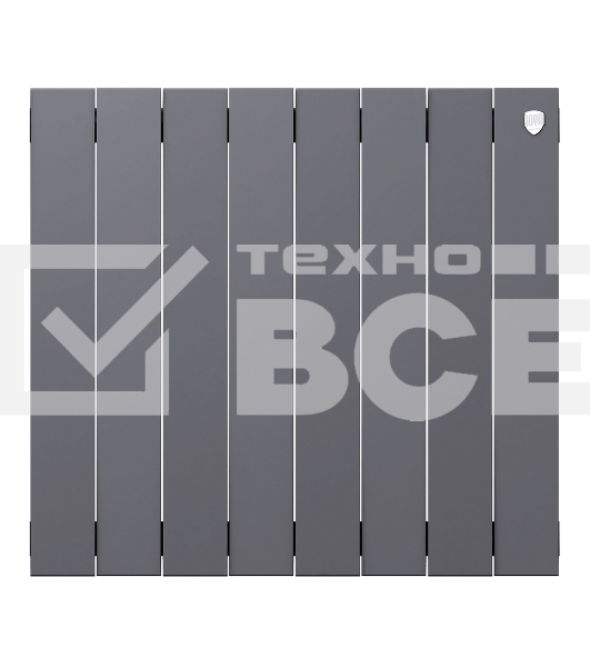 Радиатор биметаллический Royal Thermo PianoForte 500 серебристый - 8 секц.