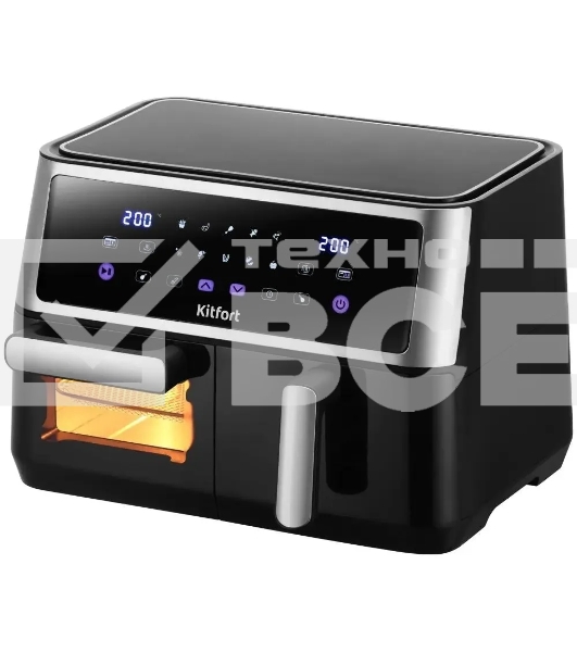 Аэрогриль Kitfort КТ-2256 2850Вт черный/серебристый