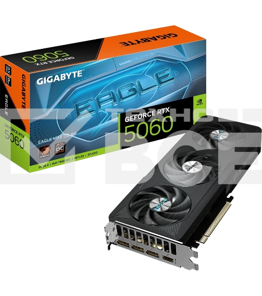 Видеокарта Gigabyte RTX 5060 EAGLE MAX OC 8Gb GDDR7 128bit 3xDP HDMI 3FAN RTL