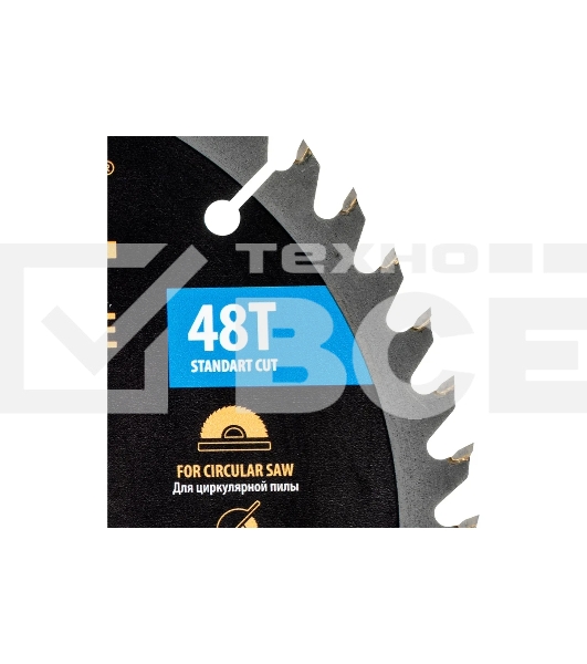 Пильный диск по дереву Denzel ф200 х 30 мм, 48 зубьев 733477