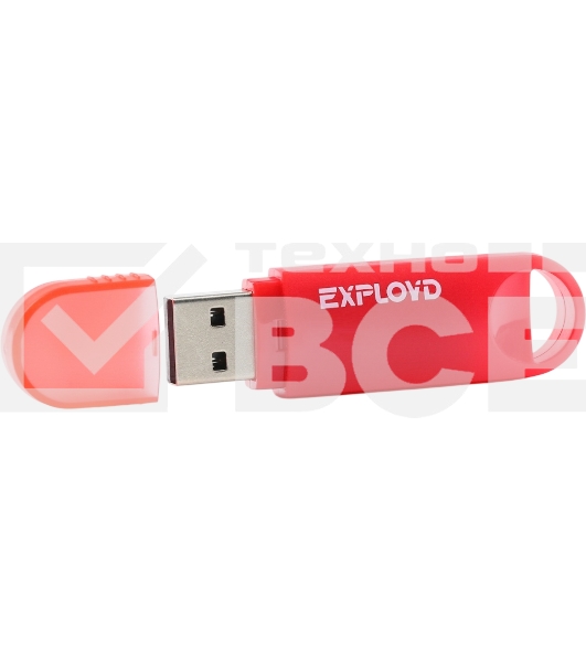 Флешка USB Exployd 570 Red (EX-16Gb-570-Red), 16Gb, USB 2.0, R/W 15/8, красный