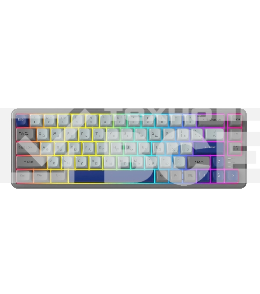 Клавиатура проводная Ritmix RKB-568BL Blue голубой-серый