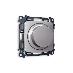 Комплект механизма светорегулятора универсального OMEGA Сталь матовый 25-600W/LED 5-300W QUANT (OP5055, VM136) MO505510