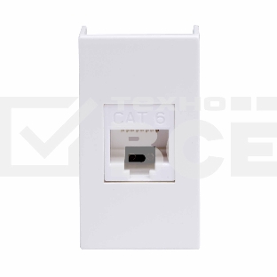 Розетка компьютерная DKC Viva 45058 RJ-45 кат.6, неэкранированная, 8P8C, Hyperline, Dual IDC, белая, 1 модуль