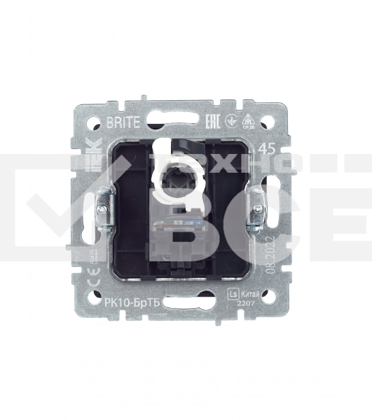 Розетка компьютерная IEK BRITE РК10-БрТБ RJ45 кат.5E темная бронза