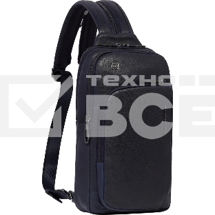 Рюкзак слинг мужской Piquadro Cronus CA6686S134/BLU кожа синий