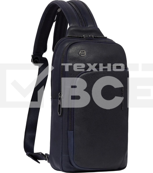 Рюкзак слинг мужской Piquadro Cronus CA6686S134/BLU кожа синий