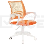 Кресло компьютерное Бюрократ CH-W695NLT TW-38-3 TW-96-1 оранжевый, сетка/ткань, крестовина пластик, пластик белый, фото 1