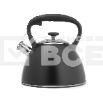 Чайник для плиты Lara LR00-74 3 л, нержавеющая сталь, черный матовый, фото 1